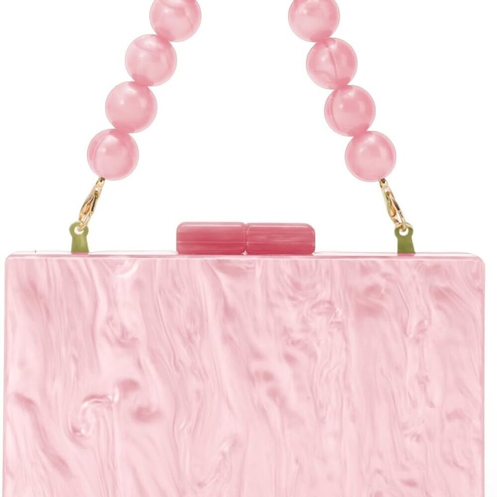 Women Acrylic Clutch Purse Beads Evening Handbag Bridal Party Gift
